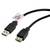 Roline USB 2.0 Kabel, Typ A-A, ST/BU, schwarz, 3,0m